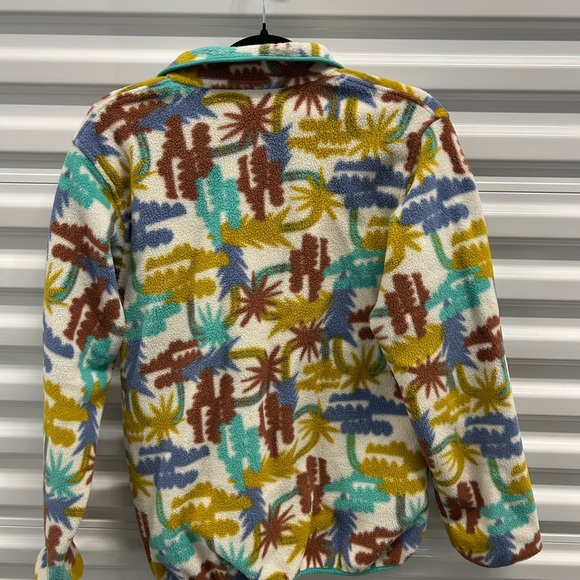 Patagonia Synchilla Snap T Fleece Tree Connection in Fresh Teal, Size Small - Picture 3 of 6